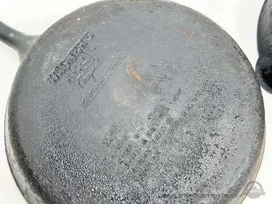 Vintage Wagner & O’Brien Chicago Cast Iron Skillet Frying Pans Set of 2