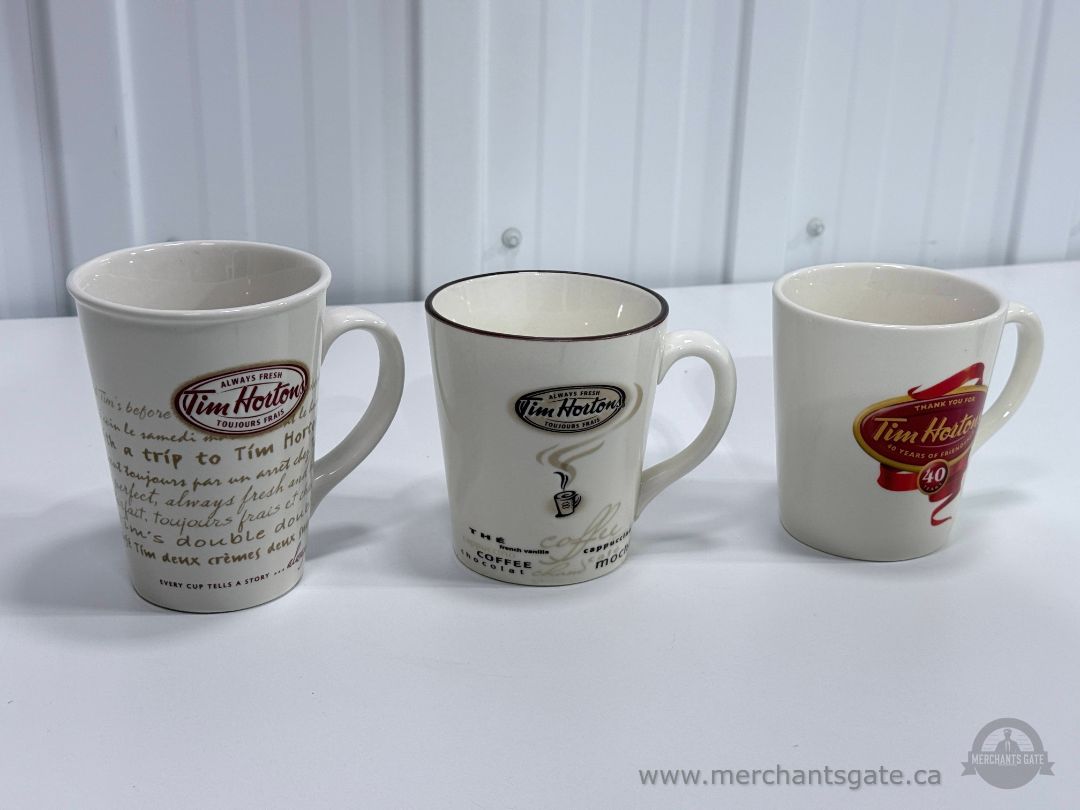 Tim Hortons Limited Edition Coffee Mugs 2004 40th Anniversary 2009 Set of 3