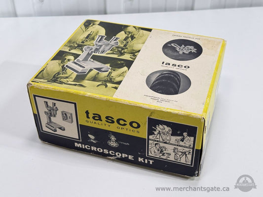 Vintage Tasco Stereo Microscope Kit 30X 45X NOS Mineral Specimens Unused