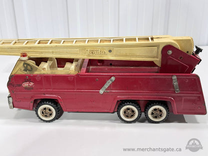 Vintage 1970s Tonka Fire Truck Ladder Engine Large Pressed Steel Toy 20"