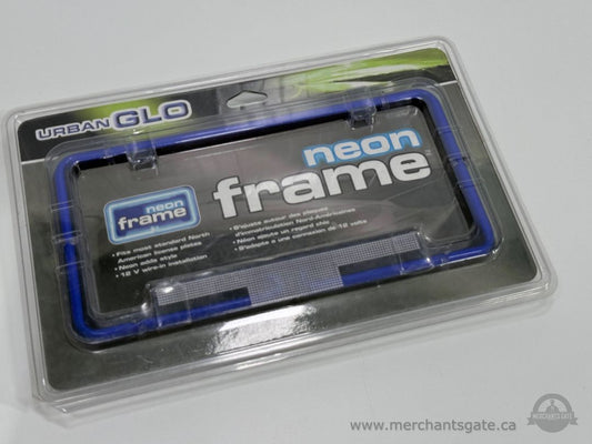 Urban Glo Blue Neon License Plate Frame 12V Lighted Car Accessory New Sealed
