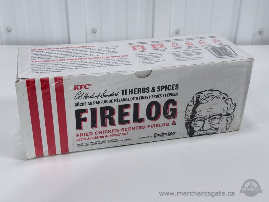 KFC 11 Herbs & Spices Fried Chicken-Scented Firelog New Sealed