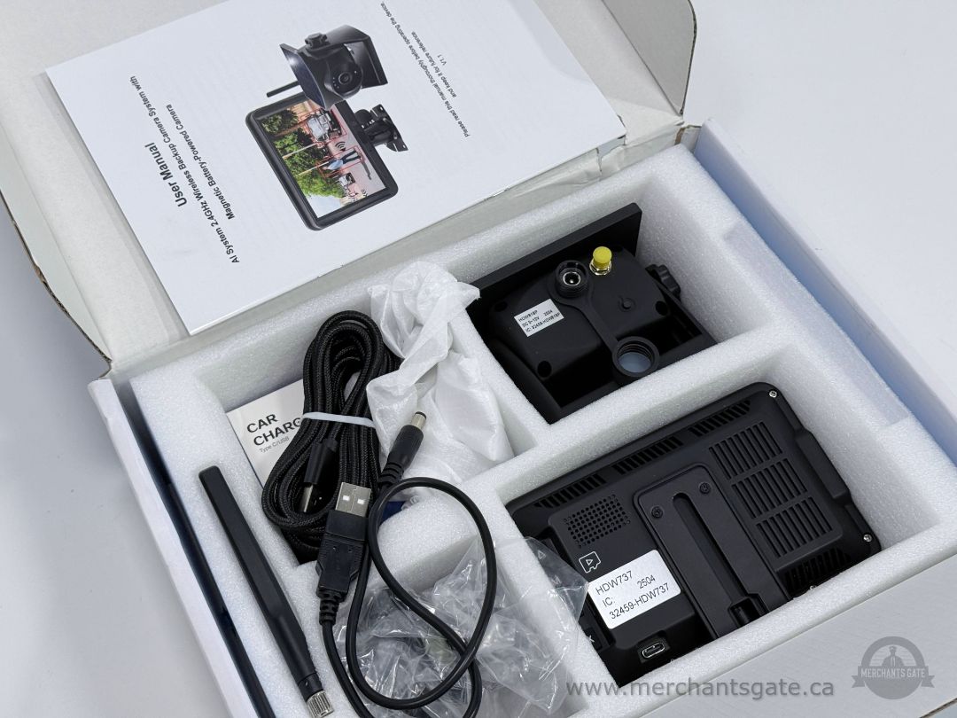Wireless Magnetic Solar Backup Camera System 5" Monitor New Open Box