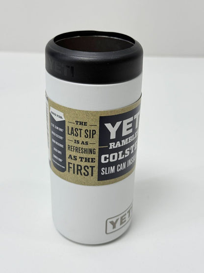 YETI Rambler 12 oz Colster Slim Can Insulator White For Slim Hard Seltzer Cans