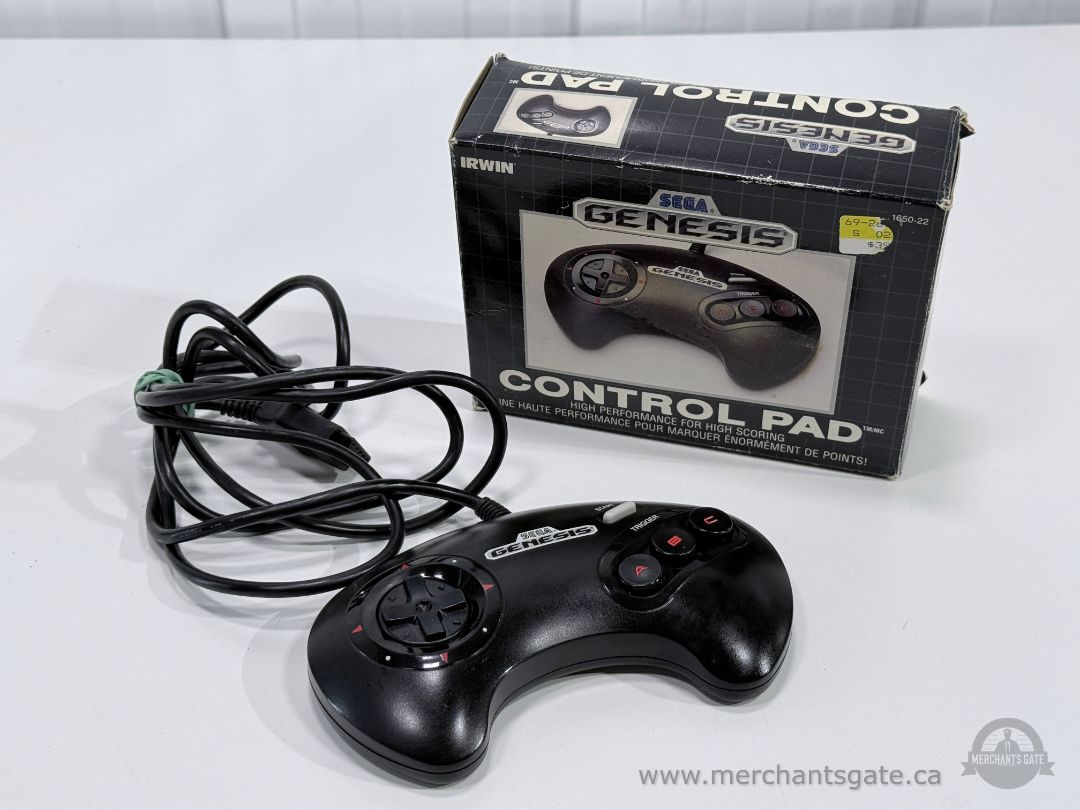 Sega Genesis 3 Button Controller with Original Box OEM MK-1650