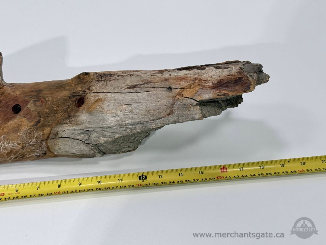 Hand Carved Wood Spirit Driftwood Wall Hanging 19" Rustic Folk Art