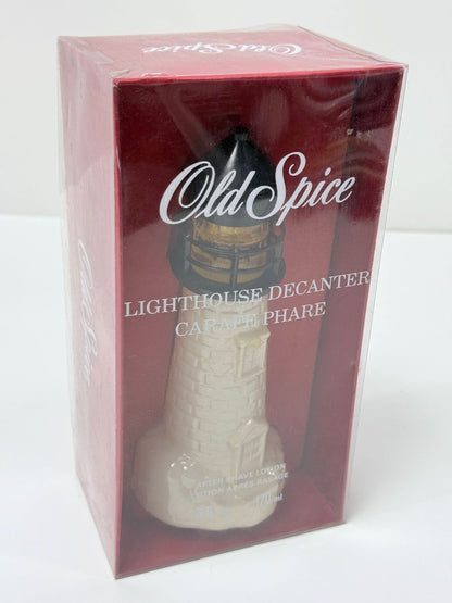 Old Spice Lighthouse Decanter After Shave Lotion Collectible in Original Box 1980s