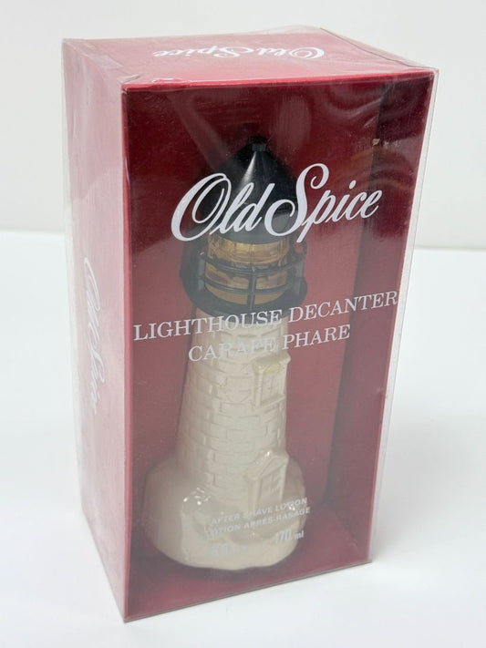 Old Spice Lighthouse Decanter After Shave Lotion Collectible in Original Box 1980s