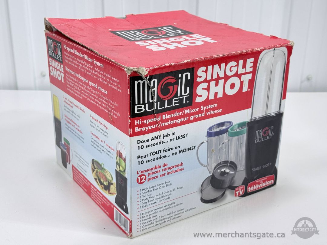 Magic Bullet Single Shot Blender Complete in Box Barely Used