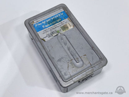 Canadian Tire 29 Piece High Speed Steel Drill Bit Set Metal Case
