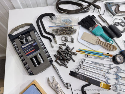 Huge Mixed Mechanic Hand Tool Lot Sockets Ratchets Wrenches Pliers Screwdrivers