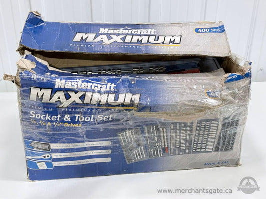 Mastercraft Maximum 400-Piece Socket & Tool Set 4 Trays SAE Metric