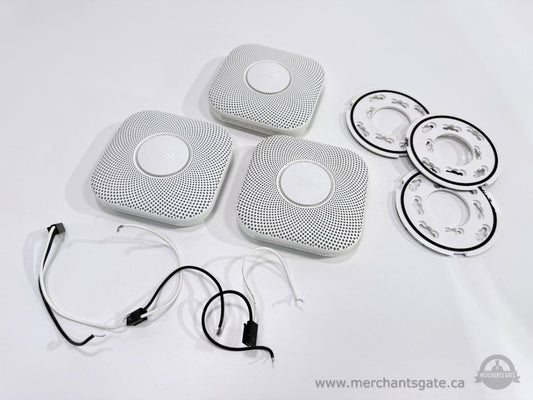 Lot of 3 Google Nest Protect Wired Smoke & Carbon Monoxide Alarms A12 Expired