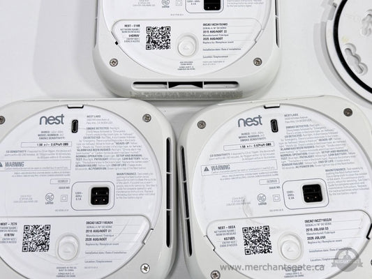 Lot of 3 Google Nest Protect Wired Smoke & Carbon Monoxide Alarms A12 Expired