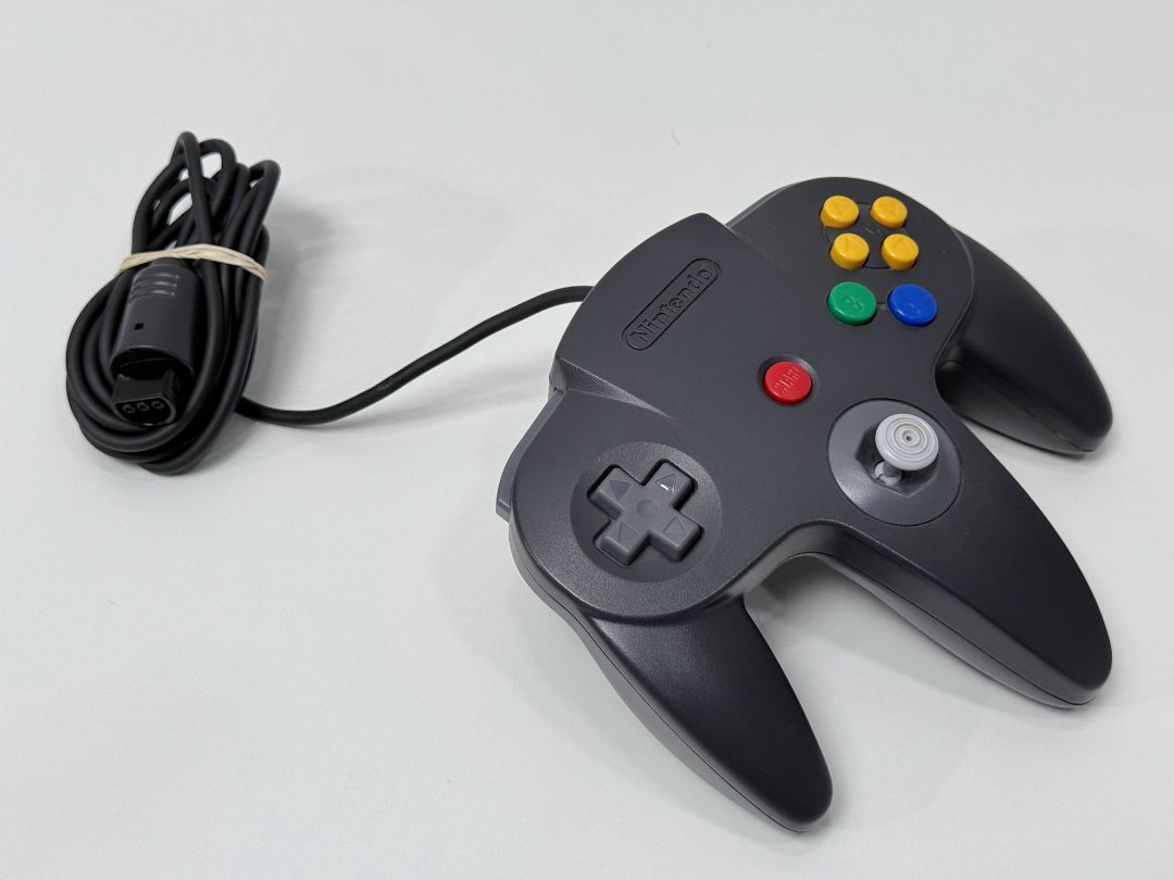 Original Nintendo 64 Black Controller Tight Analog Stick 9/10 Condition