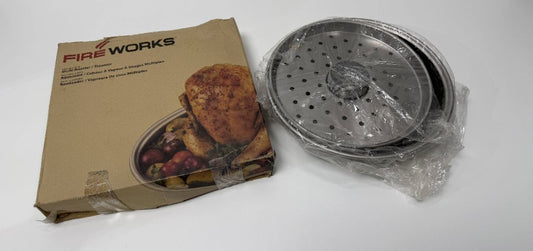 Fire Works Stainless Steel Multi Roaster Steamer For BBQ or Kitchen Cooking