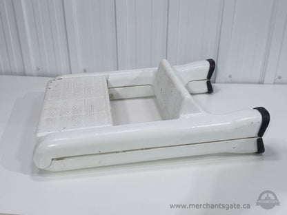 Folding 2-Step Plastic Step Stool Ladder 300 lb Capacity White
