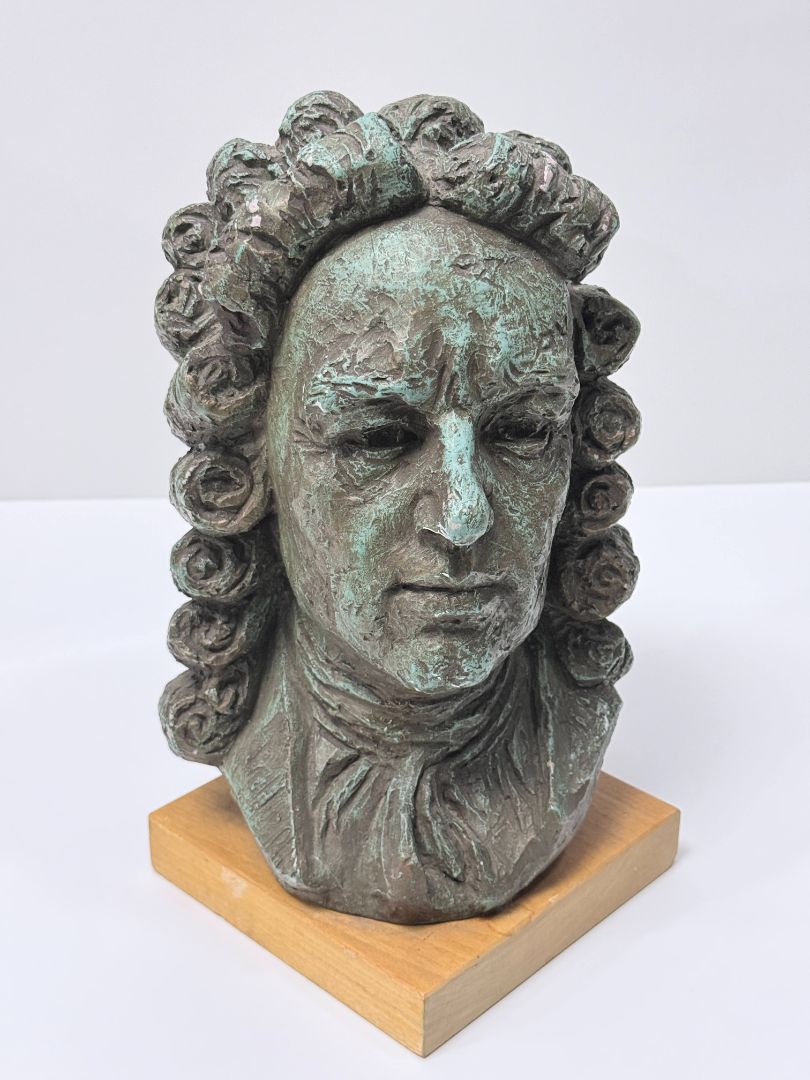 Johann Sebastian Bach Bust Austin Productions 1963 Patina Finish Classical Composer Sculpture