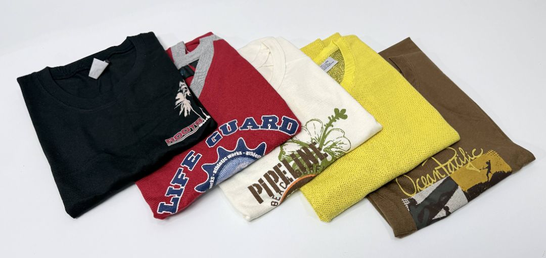 Lot of 5 Size L Sport Shirts 4 Tshirts 1 Tank Mixed Colours And Brands Like New