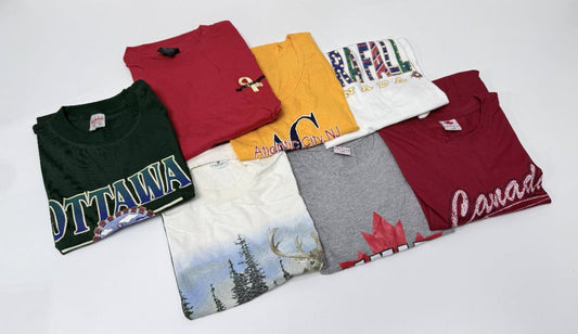 Vintage Canada Travel T Shirts Lot Size Large 7 Pieces