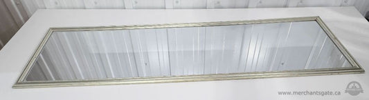 Long Silver Framed Wall Mirror 49"