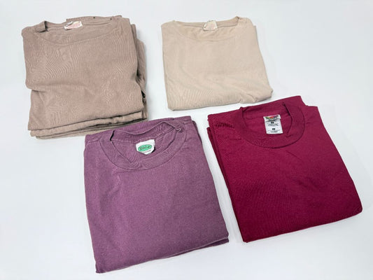 Vintage Lot of 9 Mens Blank Cotton T Shirts Made in Canada Penmans and Fruit of the Loom