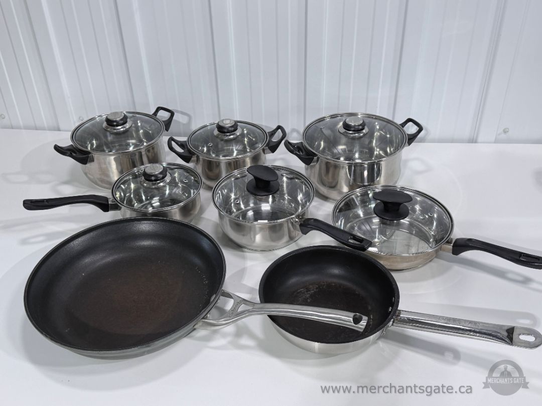 8 Piece Stainless Steel Cookware Set Cuisina Classica Calphalon JennAir