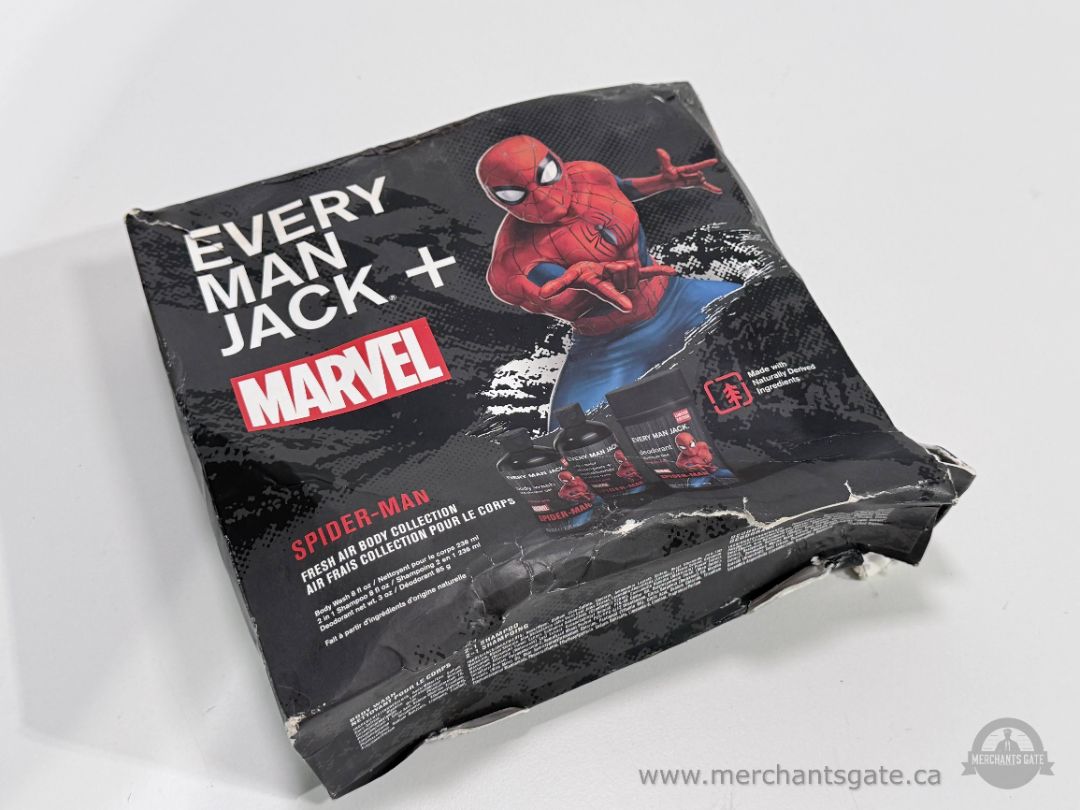 Every Man Jack Marvel Spider-Man Body Care Gift Set - New