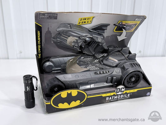 DC Batman 2-in-1 Batmobile & Batboat + Batman Flashlight - New