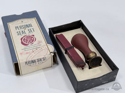 Stuart Houghton Personal Wax Seal Set Letter J with Red Sealing Wax