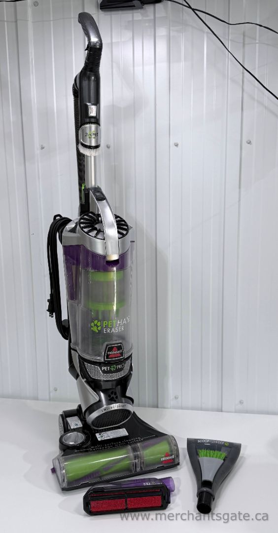 Bissell Pet Hair Eraser Pet Pro Upright Vacuum + 2 Attachments - Cleaned & Tested