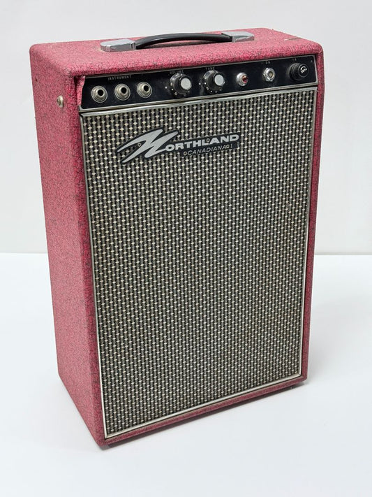 Northland Canadiana 01 Vintage Guitar Amp Red Tolex Retro Decor Piece 22 Inch Tall