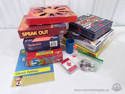 Family Board Game & Party Game Lot + New Jelly Belly Bean Boozled Fiery Five