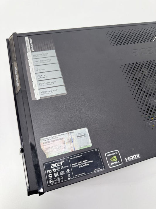 Acer Aspire X1300 Desktop PC AMD Athlon X2 3GB RAM 640GB HDD Linux OS Installed