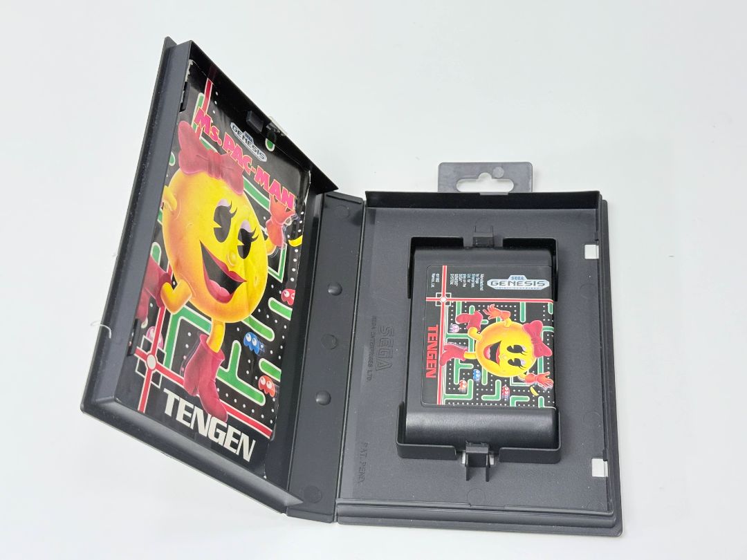 Sega Genesis Ms Pac Man Tengen Complete With Case And Manual Retro Video Game