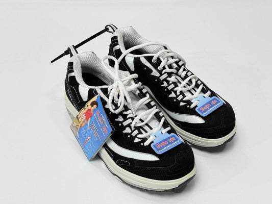Skechers Shape Ups Black White Women Walking Toning Shoes Size 7.5 US New With Tags