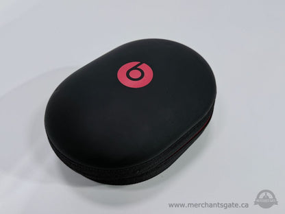 Beats by Dre Replacement Headphone Hard Carrying Case Black Red Zipper