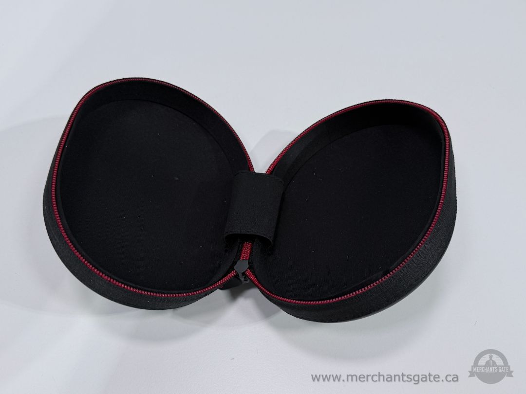Beats by Dre Replacement Headphone Hard Carrying Case Black Red Zipper