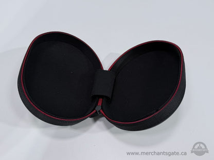 Beats by Dre Replacement Headphone Hard Carrying Case Black Red Zipper