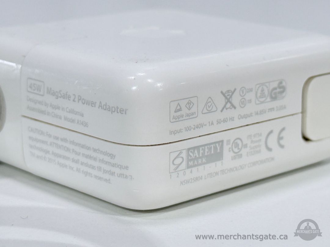 Apple 45W MagSafe 2 MacBook Air Power Adapter Charger A1436 with Extension Cord