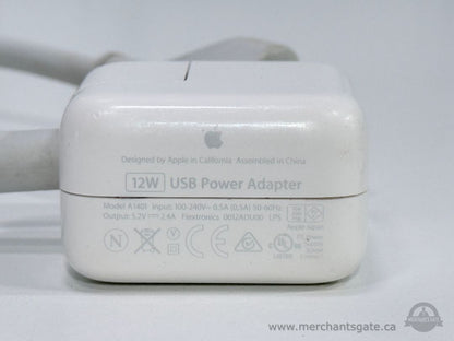 Apple 12W USB Power Adapter A1401 iPad iPhone Charger with Extension Cord