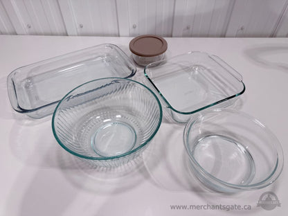 Pyrex Anchor Hocking Fire King Glass Bakeware Lot Baking Dishes Bowls Measuring Cup