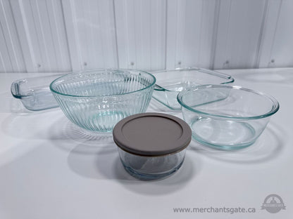 Pyrex Anchor Hocking Fire King Glass Bakeware Lot Baking Dishes Bowls Measuring Cup