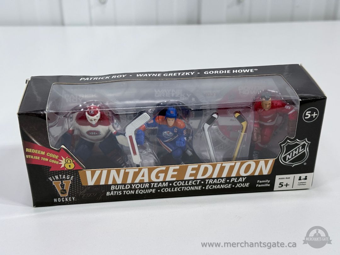 New Vintage Table Hockey Patrick Roy Wayne Gretzky Gordie Howe NHL Figure Set