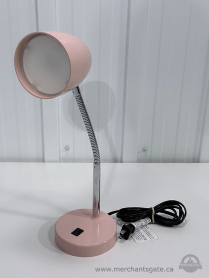 Pink LED Adjustable Gooseneck Desk Lamp Flexible Reading Study Task Light