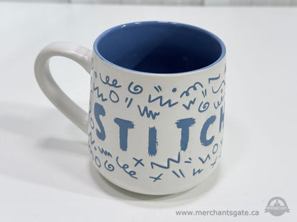 Disney Stitch Lilo & Stitch Zak Designs Blue White Ceramic Coffee Mug Cup