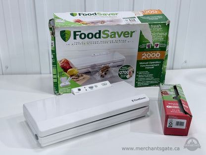 FoodSaver V2040 Vacuum Sealer Food Storage Sealing System with Bag Roll & Box