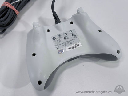 Official Microsoft Xbox 360 White Wired USB Controller OEM for Xbox and PC
