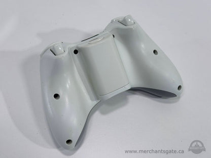 Official Microsoft Xbox 360 White Wireless Controller OEM with New Red Thumb Grips