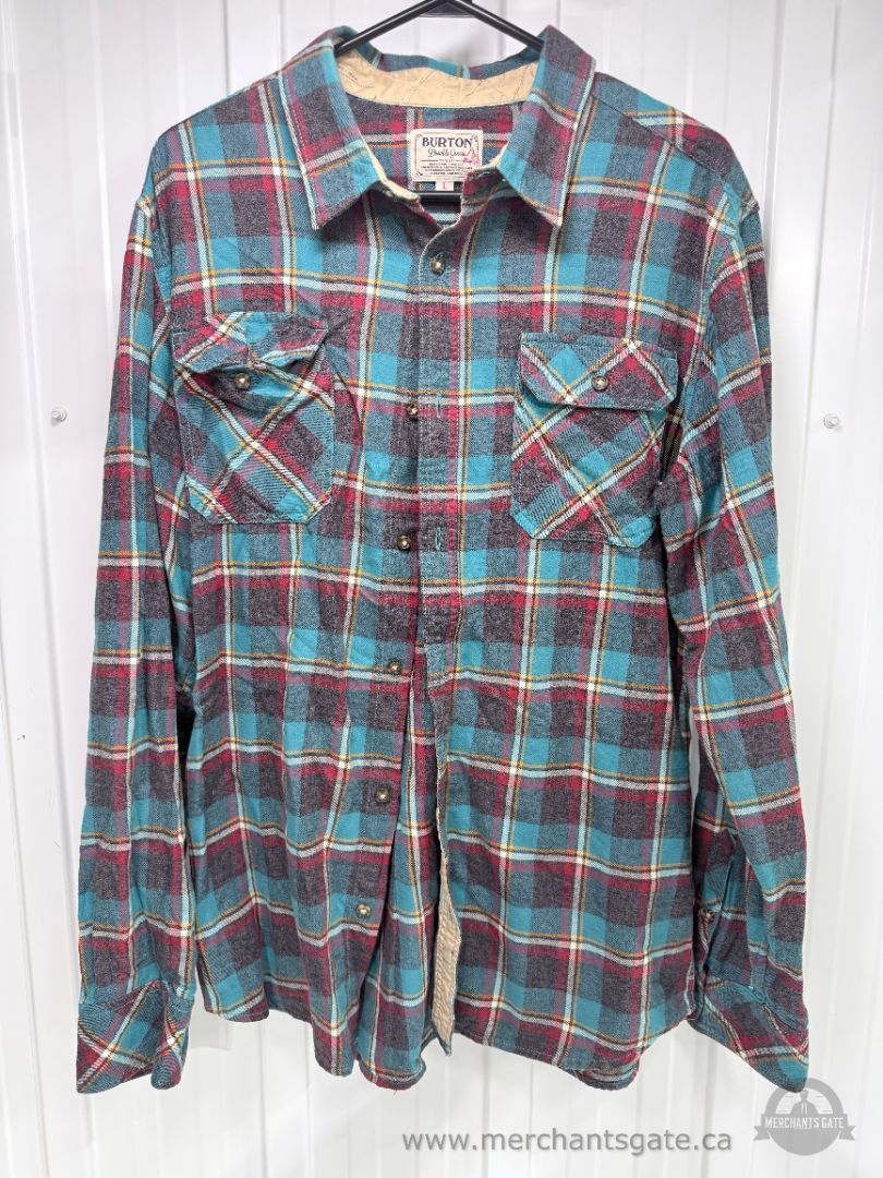 Men's XL Plaid Flannel Shirt Jacket Lot Burton Salomon Aggressor 5 Pieces